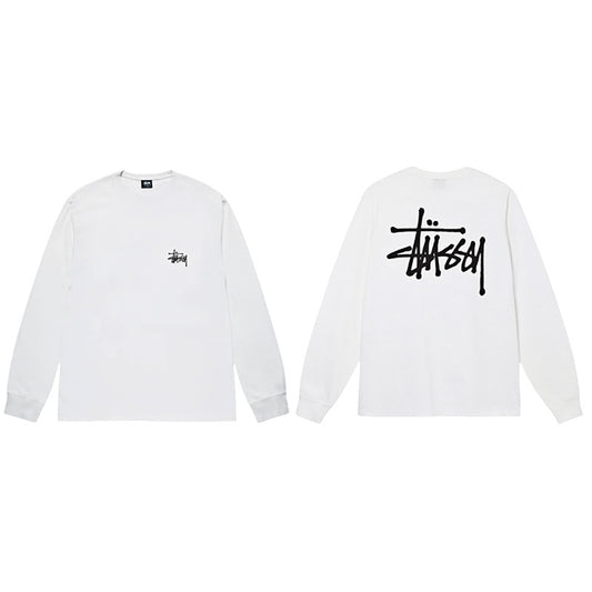 Stuxi Printed Long Sleeve T-Shirt – Casual Loose Fit for Men & Women