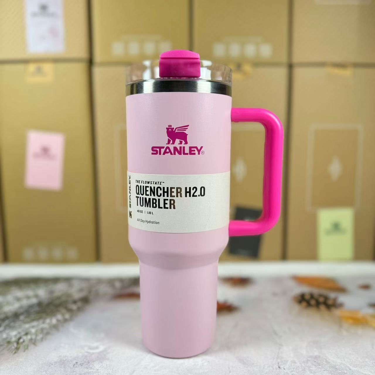 Stanley 40oz Stainless Steel Travel Quencher – Outdoor Car Mug